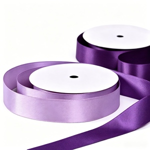 Wholesale Purple Color 30mm Double Side Smooth Satin Ribbon for Gift <b>Box</b> & Craft DIY Making - Product Image 1