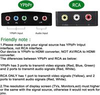 YPbPr 5RCA RGB + R/L Audio naar 1080p HD Adapter Plug-and-Play voor DVD/PS3/Xbox 360 naar HDTV Component naar HD Converter