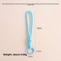 Porte-clés tressé coloré tendance, style esthétique Ins, breloque de téléphone, dragonne courte tressée pour sacs à main de filles, vente en gros