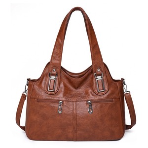 Borsa Tote da Donna Casual Stile Retrò <span class=keywords><strong>MELI</strong></span> BC61261, Moda Vintage con Cerniera, Grande Capacità, Due Cinghie, Tracolla - Product Image 1