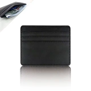 Tarjetero de Cuero PU, Color Caramelo, Caja para Tarjetas Bancarias y de Crédito, Estuche Delgado para Tarjetas con Múltiples Ranuras, Cartera para Mujeres y Hombres, Funda para Tarjetas de Visita - Product Image 4