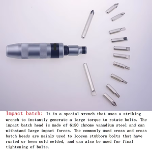 Juego de 13 piezas de destornillador de impacto de caja de hierro, destornillador de impacto, destornillador de impacto positivo <span class=keywords><strong>y</strong></span> negativo - Product Image 2