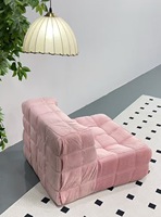 Mufang alta calidad Rosa Waffle diseño Sense sofá individual artístico reclinable sofá para habitación de niños apartamento Villa comprimido