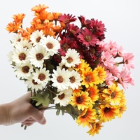 Fleur artificielle de marguerite de camomille style frais pour décoration de mariage, ornement de maison, arrangement et accessoire de photographie