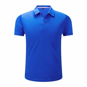 高品质男式马球t恤氨纶/棉混纺舒适透气耐用针织面料衬衫皇家蓝色t恤