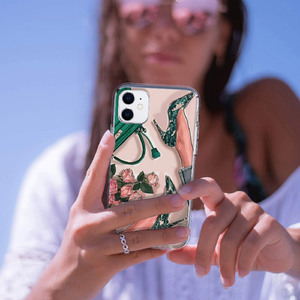 Funda de teléfono móvil con estampado a mano para chica, cubierta trasera de tacón alto, venta al por mayor - Product Image 3