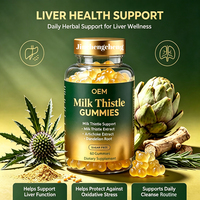 Gummies de Chardon-Marie OEM Véganes Sans Sucre Soutien Hépatique Supplément Énergétique Herbal 60 Pièces Étiquette Privée Personnalisée