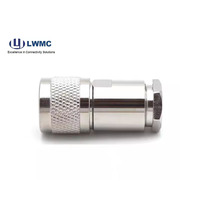 Alto rendimiento UHF RF Coaxial N macho abrazadera recta níquel latón cobre contactos para 7D-FB RG8 LMR400 Cable 1P conector RF