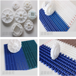 Pedomi sabuk rantai plastik, sabuk jala kisi datar 900, modul transmisi makanan, sabuk pasteurisasi mandi air suhu tinggi - Product Image 4