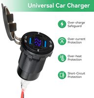 Tomacorriente USB de 12V, 78W, 4 Puertos, 2 USB-C PD30W y 2 Cargadores Rápidos QC3.0