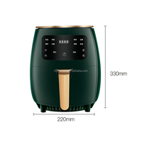 Friteuse à air chaud électrique numérique 1400W 4,5L pour la maison, cuisson saine à faible teneur en gras, sans huile