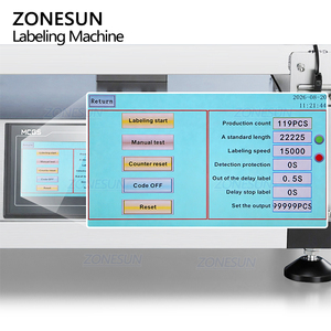 เครื่องติดฉลากอัตโนมัติ ZONESUN ZS-TB150PBF สำหรับถุงพลาสติก กล่องใส่หนังสือ การ์ด กล่อง ของเหลวที่มีพื้นผิวเรียบ - Product Image 2
