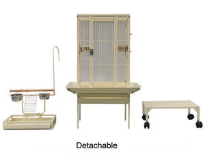 8118-large tel metal kare türleri ile kuş kafesi papağan pet kafes - Product Image 5