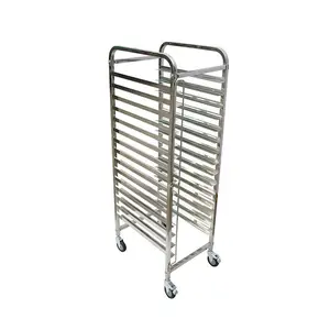 Customized Stainless Steel Baking Tray Rack Bakery Oven Trolley Bread Trolley Baking Cooking Tray Pan Trolley Bakery Equipements