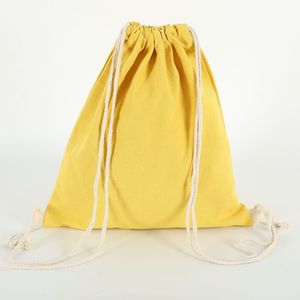 Custom Color Eco-friendly Folding <strong>Drawstring</strong> Backpacks High Quality White <strong>Canvas</strong> Rope Backpack for Everyday Use - Product Image 1