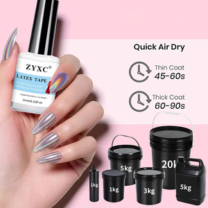 Nhãn hiệu riêng Băng lỏng chống tràn keo bóc lớp biểu bì bảo vệ hàng rào da bảo vệ móng tay nghệ thuật Mùi miễn phí 15ml trắng - Product Image 1