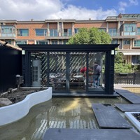 Gazebo Pergola Motorisée Persienne Imperméable Pergola de Jardin Gazebo Électrique de Haute Qualité Vente en Gros Aluminium Extérieur Aluminium