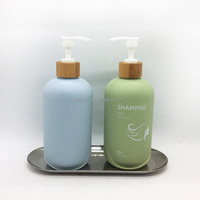 Écologique vert HDPE 200ml 400ml 500ml Doux au toucher Emballage Cosmétique Lotion Corporelle en plastique Squeeze Shampooing Bouteille avec