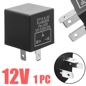 1PC Relais clignotant 12V 3 broches pour voiture CF13 JL-02 – Répare les clignotants LED à hyper-flash – Lampe de voiture à clignotement rapide – Sans réparation de flash - Product Image 3