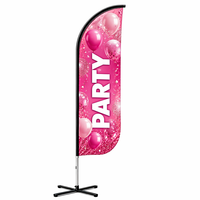 Drapeau personnalisé avec lame sur mesure et matériel d'affichage complet pour l'extérieur