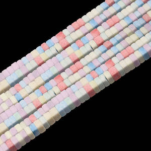 Garantía de calidad Nuevo DISEÑO 1x2mm Macarrón y color blanco y negro Bloque pequeño Cuentas de piedra de óxido de anión natural - Product Image 6