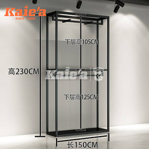Tutto il negozio <span class=keywords><strong>di</strong></span> <span class=keywords><strong>abbigliamento</strong></span> Interior Design 2 livelli vestito da <span class=keywords><strong>donna</strong></span> nero espositore in metallo scaffale <span class=keywords><strong>abbigliamento</strong></span> Boutique mobili per scaffali - Product Image 1
