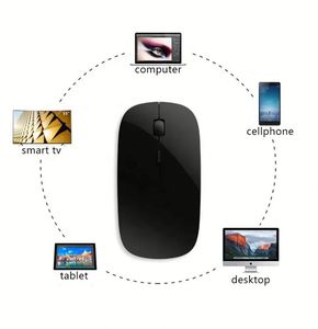 High Quality 2.4ghz Ultra-thin Silent <b>Mouse</b> Rgb Rechargeable Wireless Gaming <b>Mouse</b> for Pc Games - Product Image 4