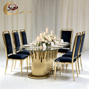 Banquet Hall Furniture Stainless Steel Romantic&Elegant Modern Dining <b>Table</b> Set for Home Hotel & Outdoor Use Customized Options - Product Image 4
