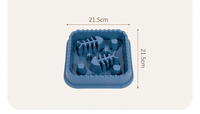 Fabricant en gros orange bleu vert jaune slow feeder bol pour chien conception en os de poisson
