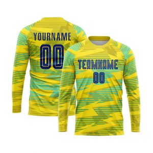 Lightweight <b>Long</b> Sleeve Soccer Jersey Football Sports Shirt Breathable Quick Dry Athletic <b>Match</b> Training Uniform for Men Teams - Product Image 1
