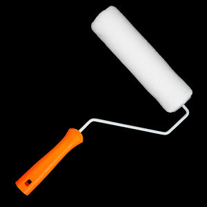 Brosse à rouleau en laine blanche pure de 9 pouces de haute qualité, équipée d'un nouveau type de manche en plastique PP qui peut être personnalisé en couleur - Product Image 4