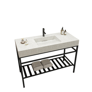 Lavabo da <span class=keywords><strong>Bagno</strong></span> in Pietra Artificiale con <span class=keywords><strong>Lavandino</strong></span> per Lavaggio Mani, Superficie Solida Colorata - Product Image 3