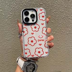 Funda de Teléfono con Diseño Floral Simple Estilo Coreano para iPhone 16 Pro 15 14 11 12 13 Pro Max 7 8 XS XR, Transparente, Antigolpes, TPU - Product Image 3