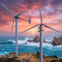 Installation facile, faible consommation d'énergie, puissance personnalisée, silencieux, éolienne à axe horizontal de 30 kW 50 kW pour usage industriel