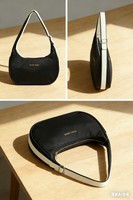 Sac à bandoulière en nylon personnalisé avec fermeture éclair et doublure, sac de lune mini dumpling à sangle unique pour femme, idéal pour l'été