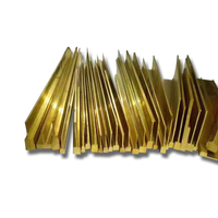 Tige d'angle décorative en laiton de type L, profilé en laiton de barres de cuivre personnalisées OEM pour la décoration intérieure