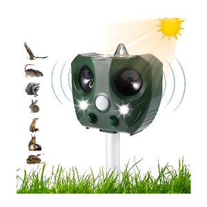 SAIJZEK - Vente en gros - Répulsif à ultrasons pour animaux, alimenté par énergie solaire, pour extérieur - Répulsif contre les serpents, les rongeurs, les souris, les chauves-souris, les chats - Product Image 1