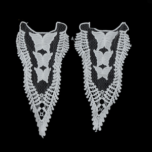 Beautiful Dress Cotton <strong>Lace</strong> Embroidered Long <strong>Sleeve</strong> Trim Applique <strong>for</strong> DIY White Pearl Collar Decoration <strong>Lace</strong> Trim - Product Image 4