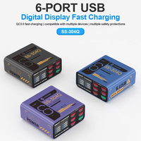 Chargeur intelligent USB 6 ports SUSNHINE SS-304Q pour téléphone, tablette, montre