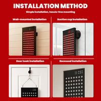Panneau de sauna à lumière rouge pour le corps entier, 1060 nm, IP65, étanche, panneau de luminothérapie rouge, appareil infrarouge LED pour la récupération musculaire