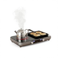 Cuisinière électrique en céramique infrarouge à double brûleur OEM, haute puissance, multifonctionnelle pour usage domestique, certification CE/CB