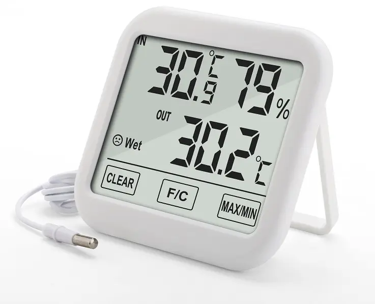 שולחן עבודה בדיקה דיגיטלית מדדי לחות מקסימום דקות במתוך מדחום LCD לחות מד טמפרטורה דיגיטלי מדחום מדדי לחות