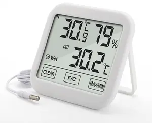台式探头数字湿度计最大最小出入温度计LCD湿度温度计数字温度计湿度计