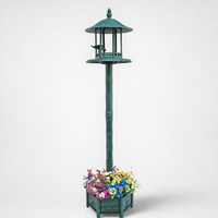Mangeoire à oiseaux en plastique à longue perche, station d'alimentation décorative, jardinière, abri pour oiseaux sauvages, écologique, résistante aux intempéries, pour jardin et patio