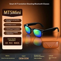 Lunettes Intelligentes Mini MT5 Transfrontalières avec Capture Photo/Vidéo HD 8MP pour Appels, Traduction IA, Reconnaissance d'Images et Contrôle Tactile