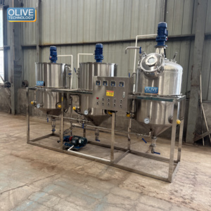Machine de raffinage automatique du pétrole brut, équipement de raffinage pour le traitement de l'huile de soja, d'olive et de sésame - Product Image 1