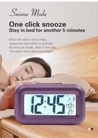 Jam Alarm Meja Pintar dengan Lampu Malam, Pengatur Waktu, Tampilan Tanggal dan Suhu Mini, Cocok untuk Kantor, Kamar Tidur, Ruang Belajar, Produk Terlaris dari Pabrik