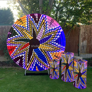 Grosir kustom desain Moseb Etiopia bulat Latar Belakang Berdiri penutup latar belakang untuk dekorasi pesta Stan foto - Product Image 6