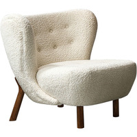 Canapé simple de style nordique pour salon, chambre, appartement, fauteuil lounge, fauteuil design en velours de laine blanc de luxe léger, fabriqué en Chine