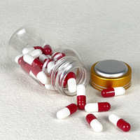 Flacon de 75 ml pour médicaments et compléments alimentaires, en PET transparent de qualité alimentaire, emballage haut de gamme pour capsules et comprimés, avec bouchon métallique de sécurité
